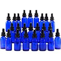 Yizhao Azul Frasco Cuentagotas Cristal 30ml- Botellas Cuentagotas con [Pipeta Cuentagotas Cristal]- para Aceite Esencial…